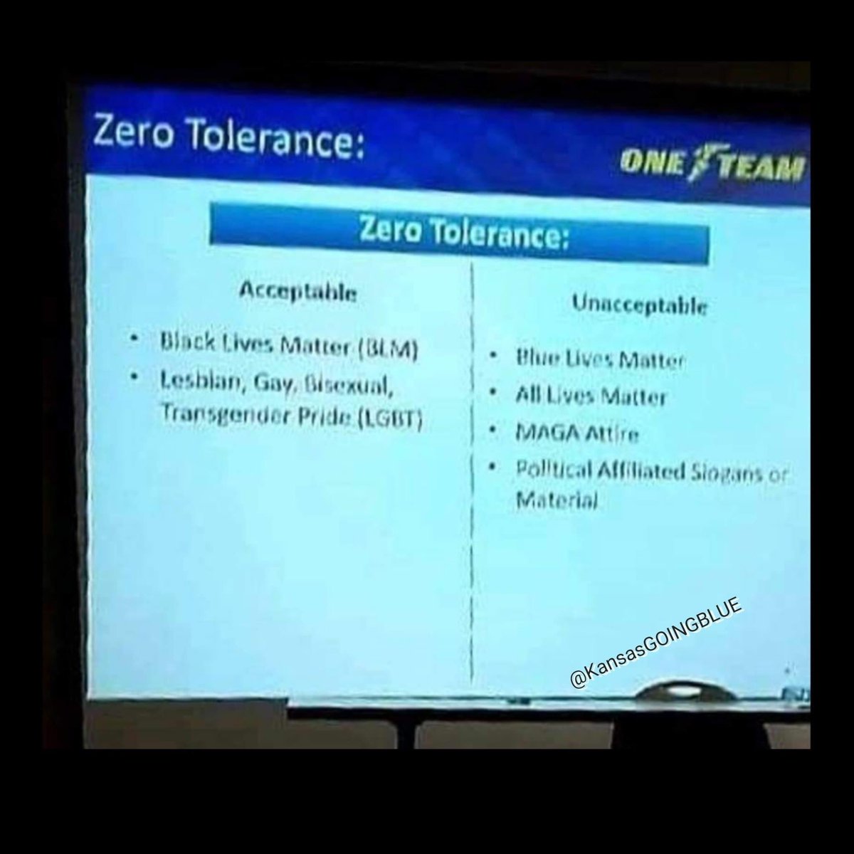 funcrusader's tweet photo. @goodyear @chaseelliott @NASCAR @DISupdates This supposedly came out of an employee training in Topeka, KS? Is this really happening? I can only imagine the revenue generated for Goodyear by servicing police cars. https://t.co/wLnUNh9w8I