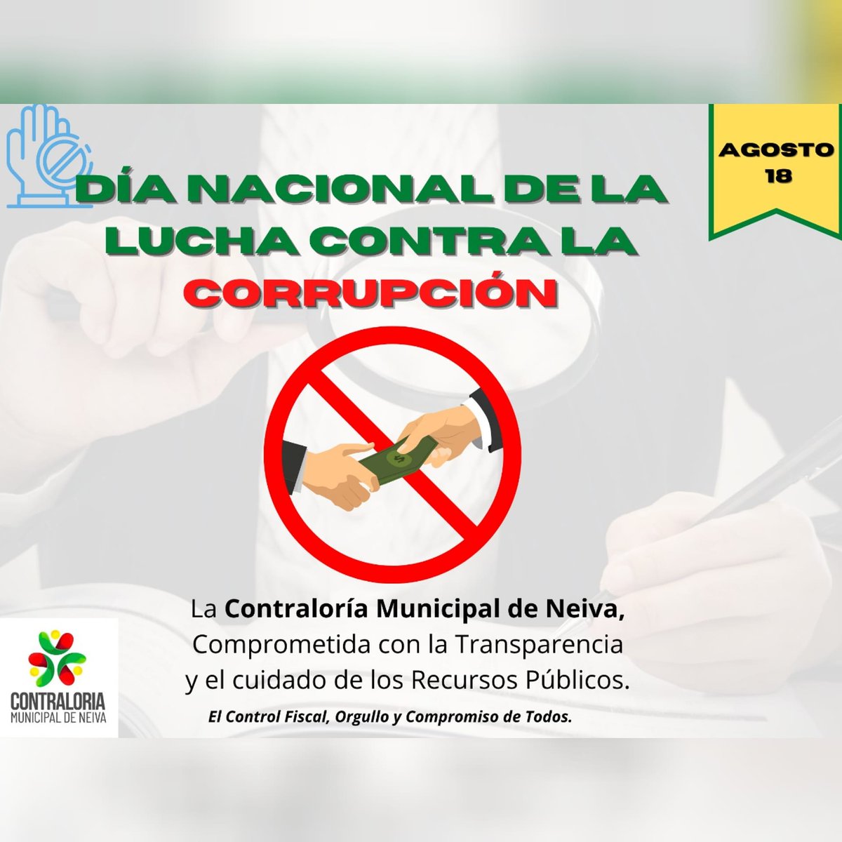 ContraloriaN's tweet photo. Contraloria Municipal de Neiva,  comprometida  con la vigilancia  y cuidado de los Recursos Públicos. 

El Control Fiscal,  Orgullo y Compromiso de Todos. https://t.co/tZnEXE8DQB