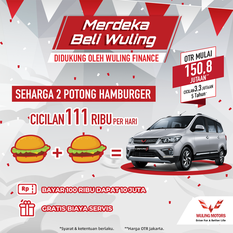 WulingMotorsID's tweet photo. Bayar Rp100rb bisa dptkan voucher hingga Rp10jt! Dptkan juga GRATIS Asuransi sepanjang tenor/Bunga 0% Selama 12bln, GRATIS Biaya Maintenance selama 4th / 50.000 KM &amp; GRATIS Isi Bensin khusus Trade-In.

Info lengkap, cek tweet selanjutnya! (2)

#WulingMotors #MerdekaBeliWuling https://t.co/CYXkBO8RSF