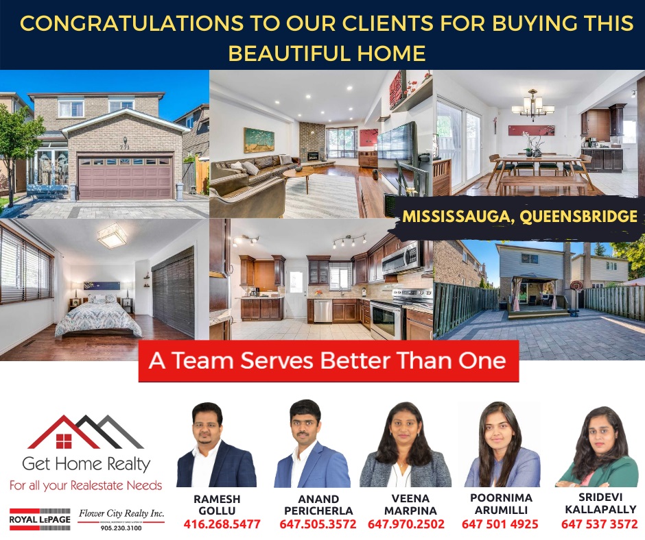 gethomerealty's tweet photo. Congratulations to our clients.
Gorgeous 4 Br+4Wr Detached Home In The Heart Of Mississauga!
A #TEAM SERVES BETTER THAN ONE.
🔴Looking to buy a home. Have questions regarding buying a home.
Contact:📱 Ramesh Gollu (416)-268-5477
Anand Pericherla ☎️ (647)-505-3572
-Team Get Home https://t.co/fcCgAJXuzx