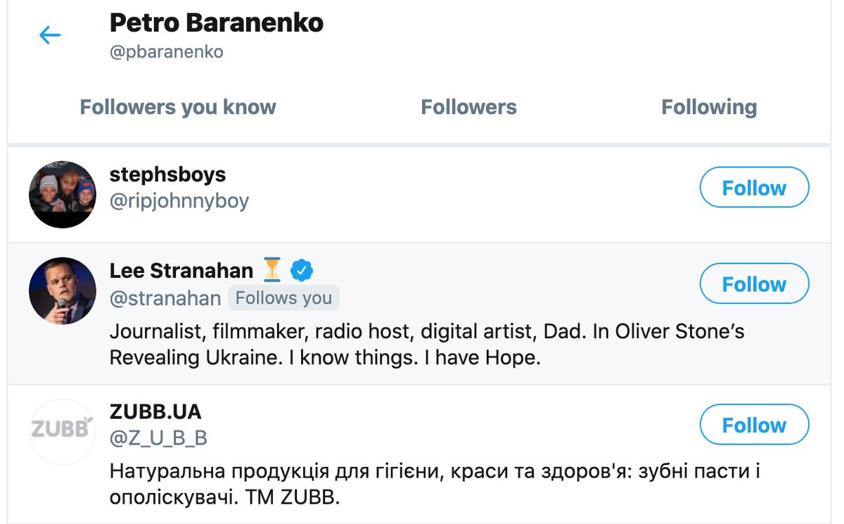 wow – one of the only followers of Kilimnik's secret account before today was former Breitbart & Sputnik reporter Lee Stranahan.as  @emptywheel has chronicled, Stranahan worked with Guccifer 2.0 & was likely a key node in the Stone-Wikileaks-GRU nexus. https://www.emptywheel.net/2020/02/12/steve-bannon-employee-lee-stranahan-purportedly-convinced-roger-stone-to-love-guccifer-2-0/