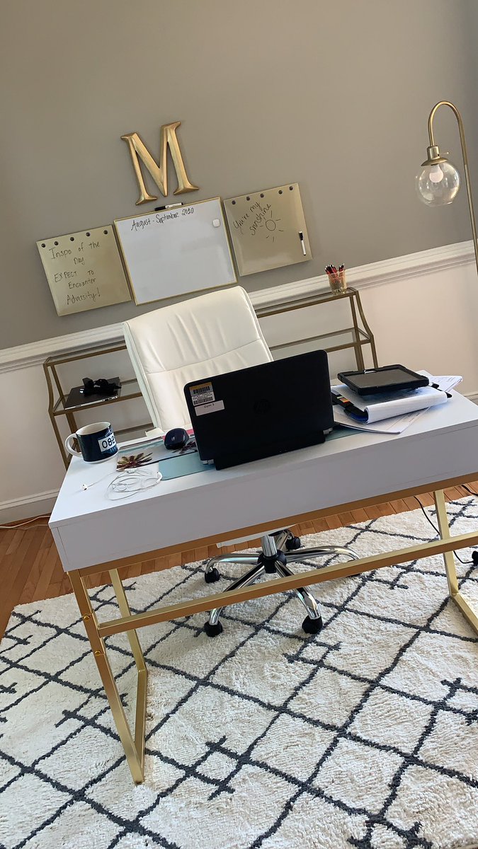 KMiller610's tweet photo. 14 years of teaching...from my home office is a first! In three weeks, I will be welcoming over 300 students for online teaching! #togetherwecan #WeGotThis @PKMSpanthers https://t.co/eGwNYRAs28