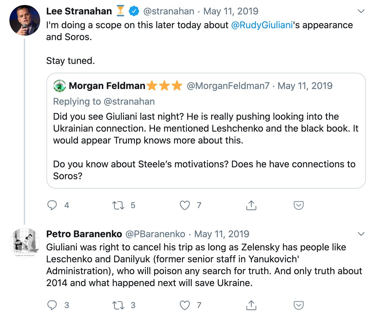 some fun interactions between Stranahan & Kilimnik in 2019...