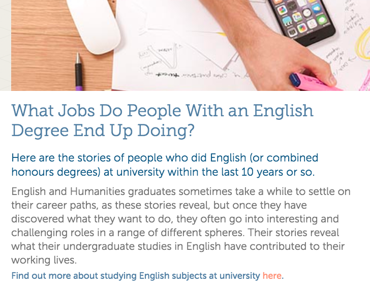 BarbaraBleiman's tweet photo. For anyone wondering about the value of an English Lit degree (bizarrely trending today) here's some evidence for you: https://t.co/NvVY2RSvF7 1 https://t.co/EEXa3WjRut