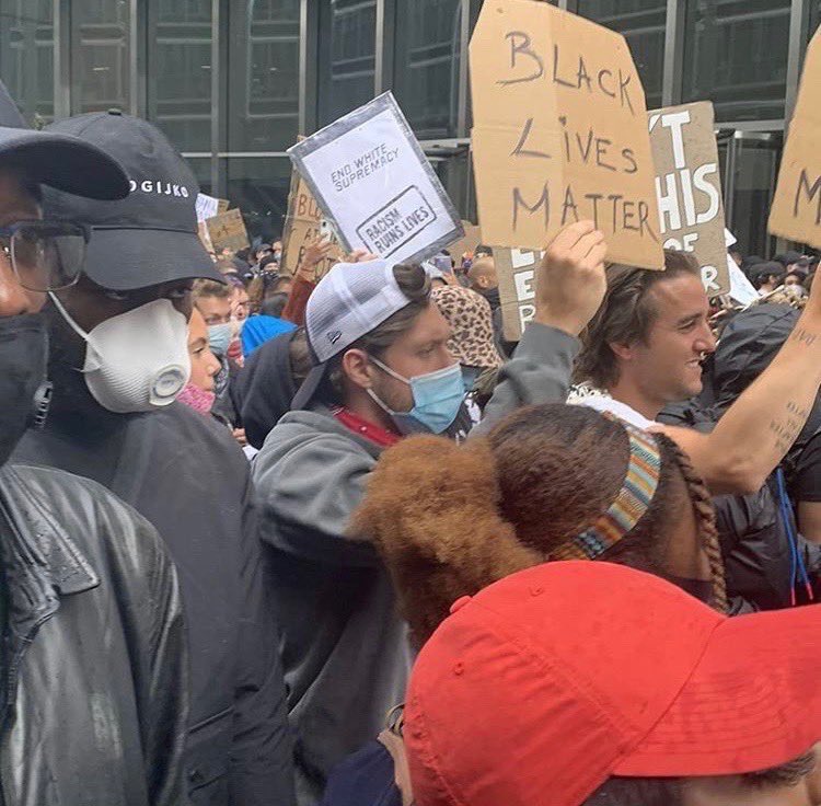 he attended BLM protests and stands up against racism and harshly criticizes trump for racist remarks