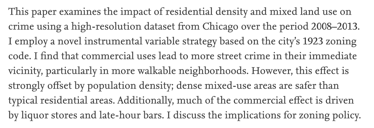 Reducing liquor store/bar concentration in urban neighborhoods not also characterized by residential density reduces violent crime: https://www.sciencedirect.com/science/article/abs/pii/S009411901730044X