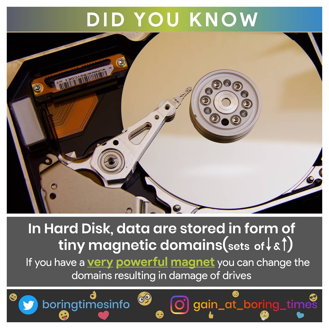 boringtimesinfo's tweet photo. Working of Hard Drives?💽💽
In many hacker movies, the hackers try to damage the data by using magnets in hard drives and many.
#Movie #hacker #storage #computerscience #Computer #computersecurity @Seagate #seagate #megabytes #gb #pentabytes #storing #Computer https://t.co/9t6BV4rQlK