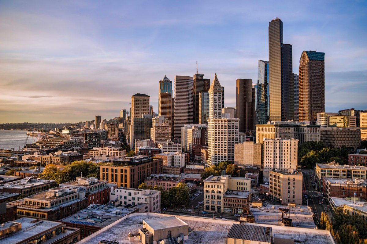 'A Dream Is A Wish Your Heart Makes'... Seattle Skyline from Embassy Suites Pioneer Square. #DreamWithUs