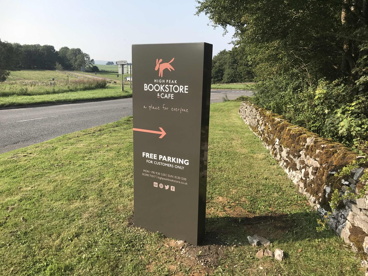 SXMacclesfield's tweet photo. Thank u High Peak Bookstore & Cafe for choosing #signs Express #Macclesfield to supply & fit #monolithsigns & #traysign ! For all yr #signage needs π01625708844 #signsexpressmacclesfield #Cheshire #CheshireSet #Wilmslow #Congleton #Middlewich #Macclesfieldbusiness #highpeak https://t.co/PQQylSRP5u