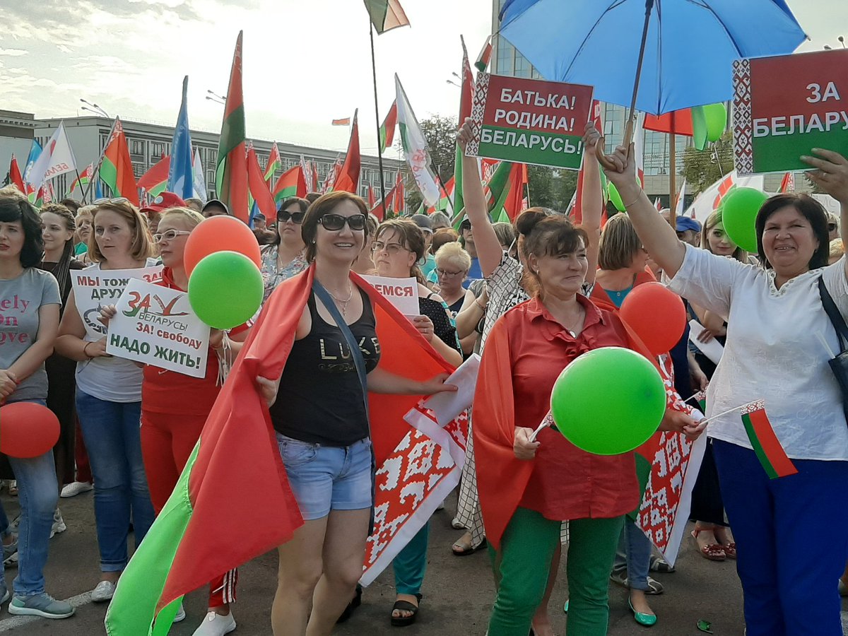 Митинги за Лукашенко в Гомеле и Могилеве 