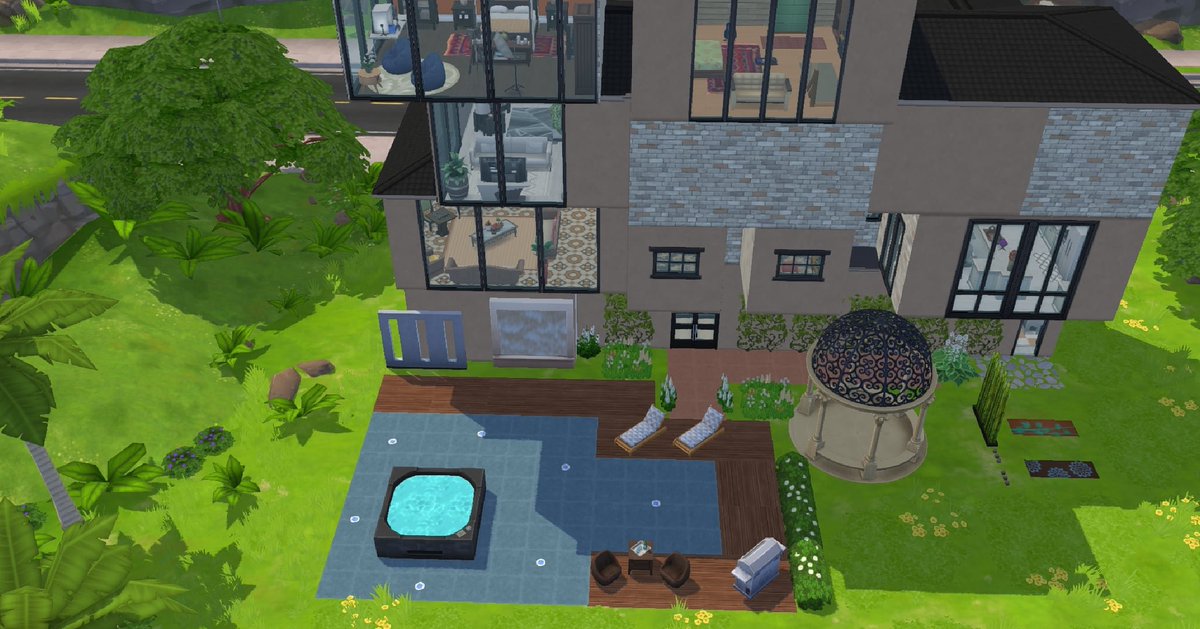 s3ni_3iram's tweet photo. Poolside with  Hot tub in it!! I need to learn to decor better the outside 😅 #poolside #sims #simshome #simsbuild #simmers #thesimsmobile #thesimsnation #thesims #simsdecor #simsideas #ilovemysims #simsoutdoor https://t.co/Exf1ZKJiBr https://t.co/eJz3bo58I9