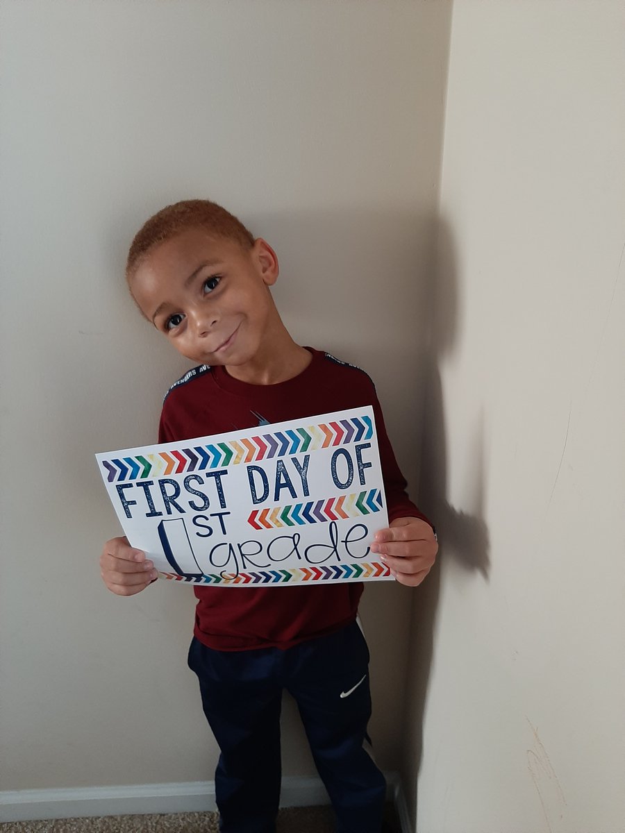 missoneals's tweet photo. We made it through day one!!! #firstdayofschool #firstdayofvirtuallearning #remotelearning #b2s #iteachtoo #iteachfirst #firstgraderox First Grade is Really The BEst Grade!!! https://t.co/sqnrAR46Ob