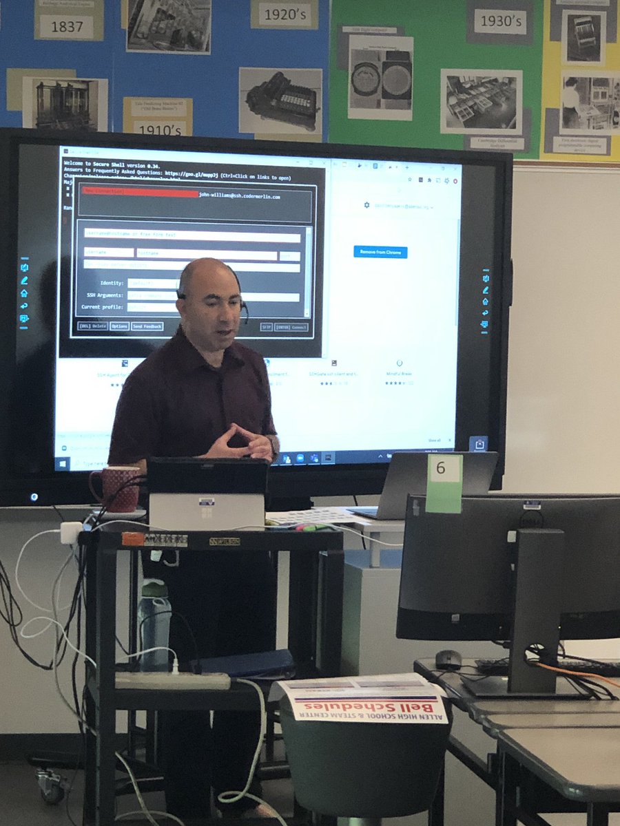 I stopped by the <a href="/AllenSTEAM/">Allen STEAM Center</a> Center today and saw David Ben-Yaakov, computer science teacher, leading his students today in an engaging lesson. Computer code is a foreign language to me, but our students grasp it so quickly!