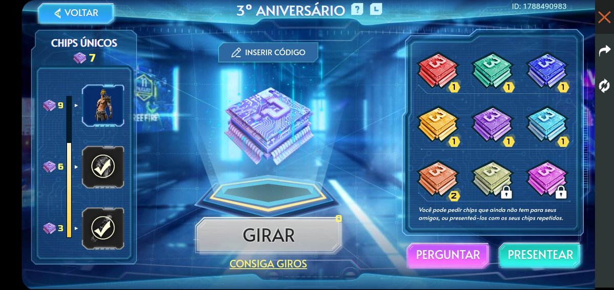 AzulejoDoFelipe's tweet photo. Quem joga sabe,por favor so falta 2 chips os 2 últimos ali quem tive mais de um dos 2 que falta ali manda pra mim no privado o codiguin por favor💙 https://t.co/JfQhjyy3Ek