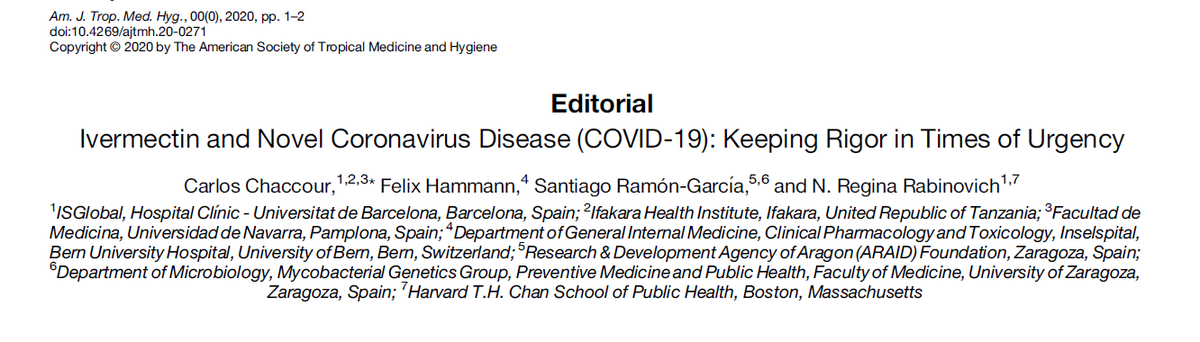 9/16Those arguments were published in a guest editorial at  @AJTMH : http://www.ajtmh.org/content/journals/10.4269/ajtmh.20-0271