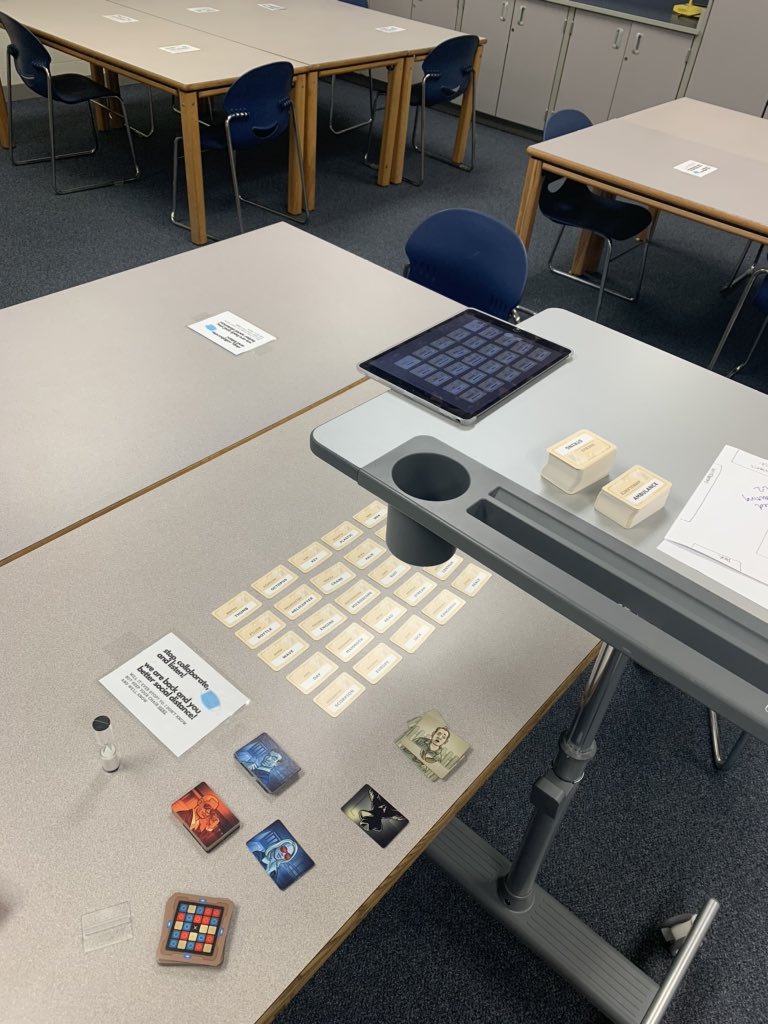 goodmanallison's tweet photo. Setting up a game of virtual Codenames for Advanced Marketing. Working on team building and communication skills today! Fingers crossed this works as smoothly live as it does in my head! https://t.co/SF8PxWKOSi