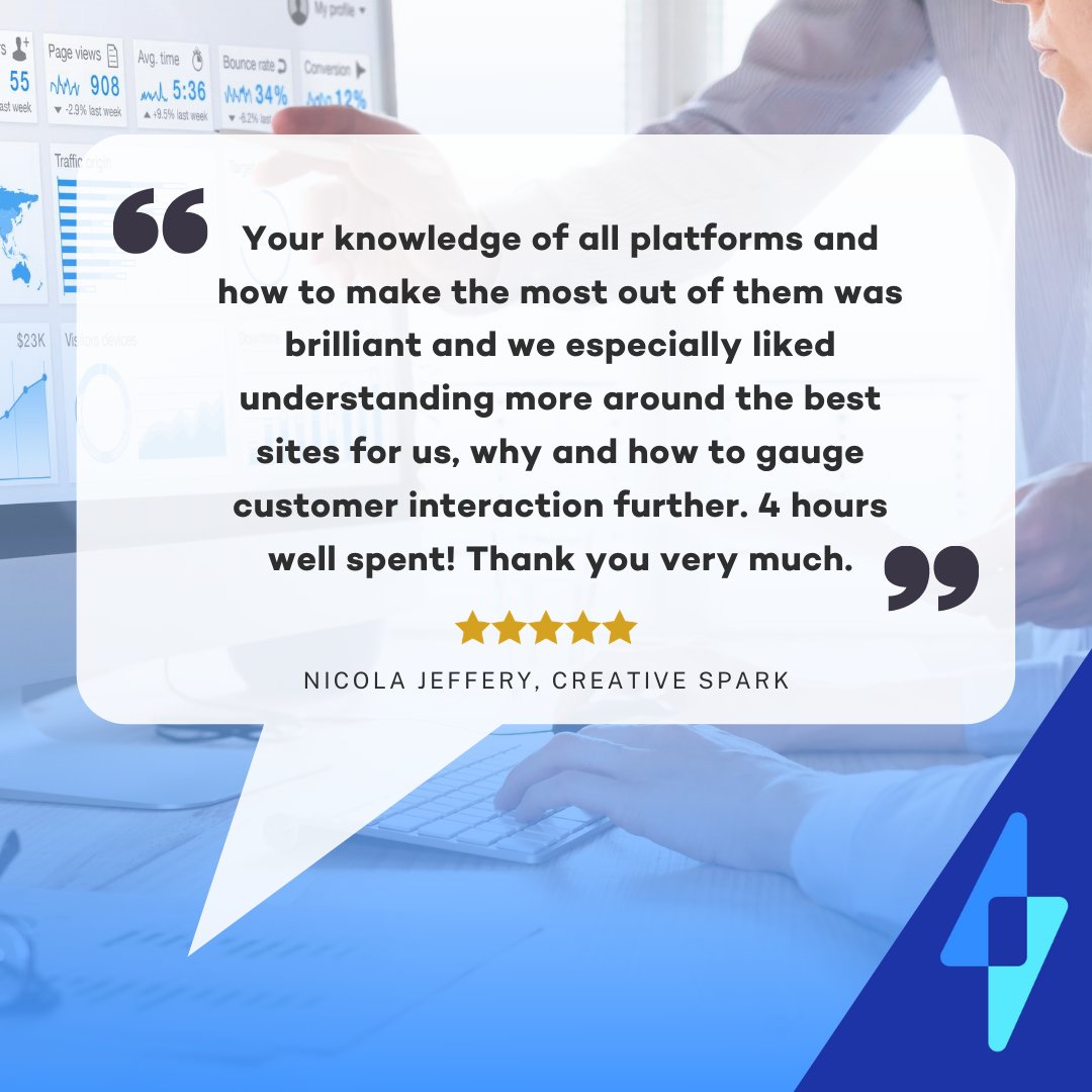 PS_DigitalUK's tweet photo. The reviews speak for themselves! 😊

Here's what one of our amazing clients have had to say about us  ⚡

.
.
#digitalmarketing #socialmedia #digitalmarketingagency #socialmediamarketing #sussex #webdesign #testimonial #reviews https://t.co/GiiwUEySNc