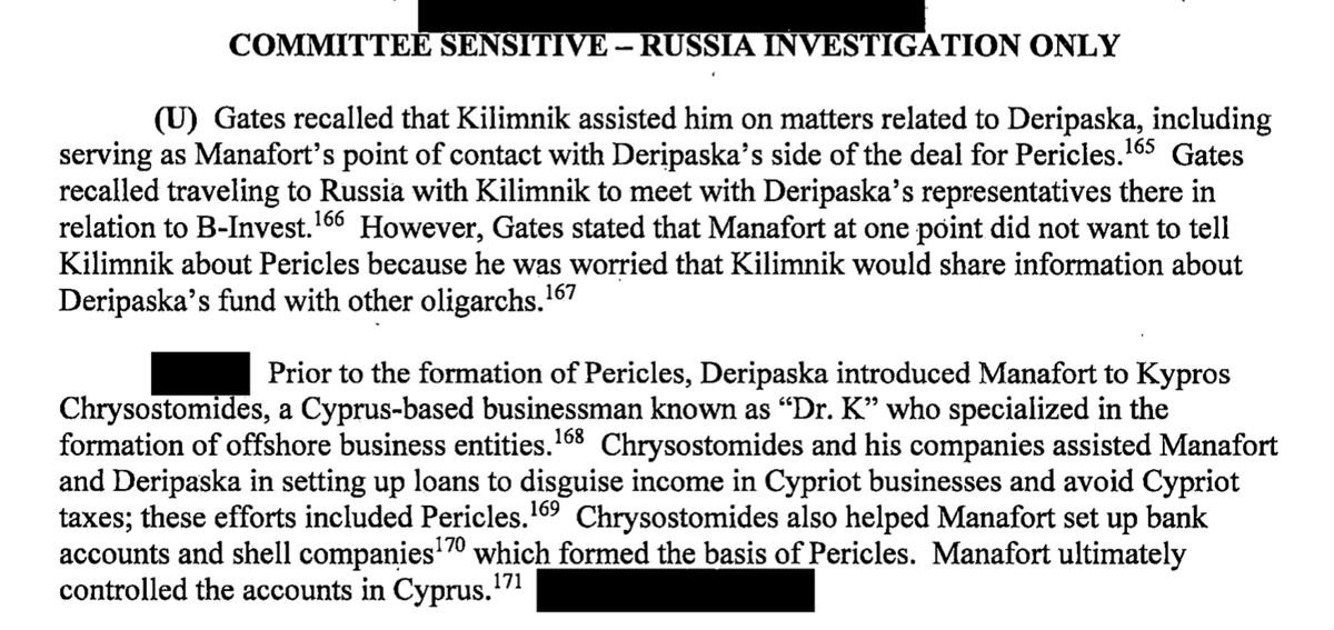MANAFORT used Cyprus banking (remember, Wilbur Ross was on the board of the Bank of Cyprus) to set up offshore networks that HE HIMSELF RAN for Russian intel and Russian Mob/oligarchs and Putin. And the GOP let him run a presidential campaign.