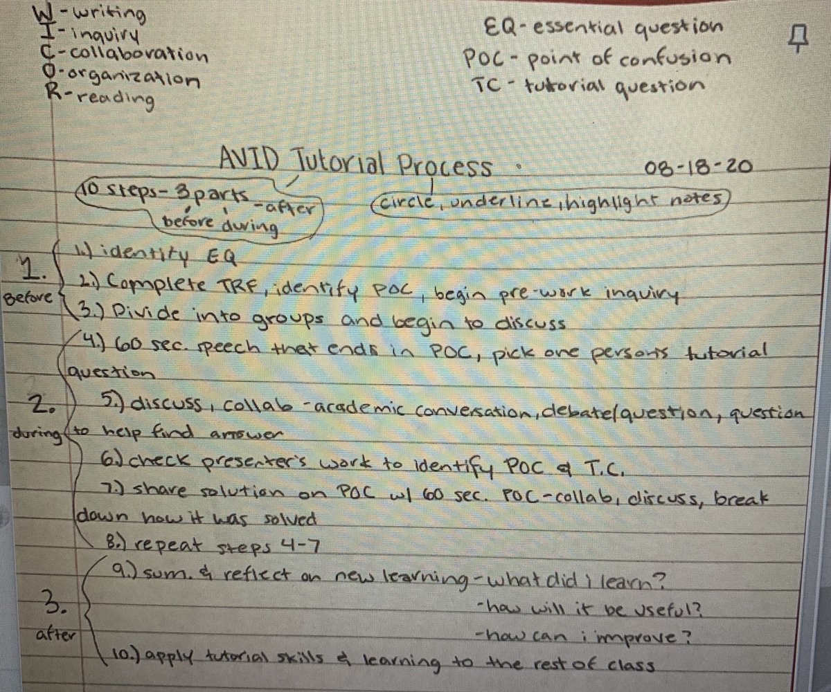 Verrado_AVID's tweet image. Last week was focused notetaking. This week AVID 9 is prepping for tutorials ending with AVID 11’s small group training sessions with them on Thursday to share all  the ins &amp;amp; outs. @coachmartnz @cwaddingVHS #LearnFromExperience #Mentor #ThisIsAVID #CollegeSkills #CollegeBound