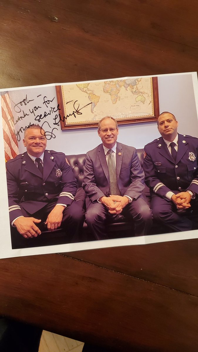 Josh_IAFF's tweet image. Recieved in the mail! Thanks @RepGregMurphy for the photo. @mullins_pffpnc and I were able to visit your DC office prior to COVID. You took the time to discuss @IAFFLeg much as you did during your time in @NCHouseGOP #firefightersfirst