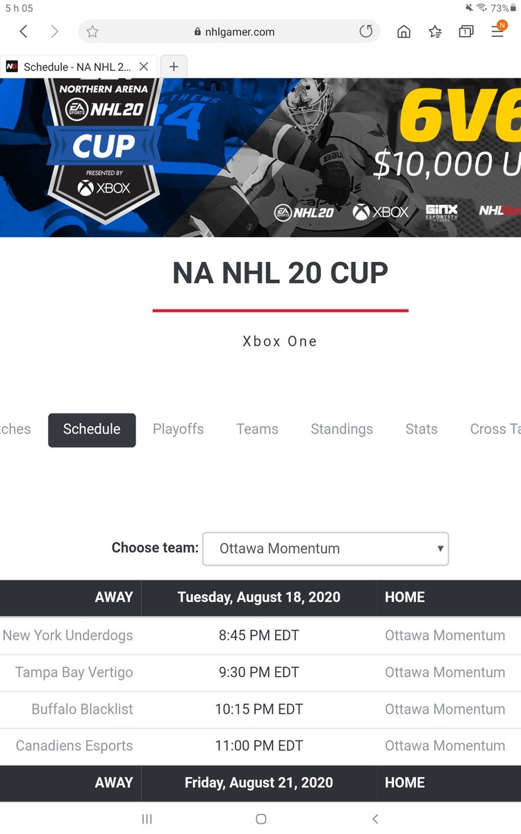 MomentumNHL's tweet photo. First night of the @NorthernArena #nhlcup 10k tournament we face 
8:45 : @UnderdogsESHL 
9:30 : @Vertigo6s 
10:15 : @BlacklistNHL 
11:00 : @MostxWantedNHL 

Here the line up for tonight 
Lw: zarvek 
C: @PBM_TroyJ 
Rw: @PieRTalent_ 
Ld: @BLAMEx672 
Rd : @itsnucktime 
G: @31Villy https://t.co/TJbX6P5tv1