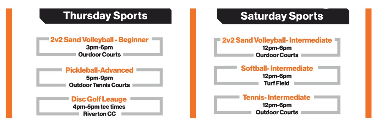 Take a look below for RIT Intramurals fall weekly offerings. Sign up at recreation.rit.edu!