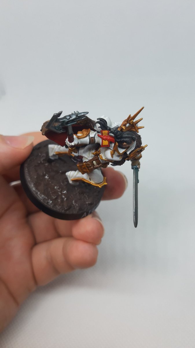 Aigiarne, my homage to Khutulun. I really wanted to convert a Neave Blacktalon. Her model fits the Scars aesthetic brilliantly. I added a cut up powerpack, cut up powersword (jian style) and Scars icon, and I think she will work great as a Khan or Lieutenant.