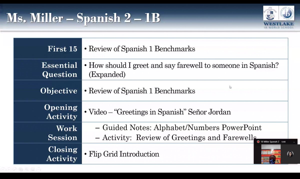 DearDrHenry's tweet image. It was nice to hear students using the target language in Ms. Miller’s Spanish 2 class. #500ClassroomChallenge #Class17 @JKRobinsonEDU