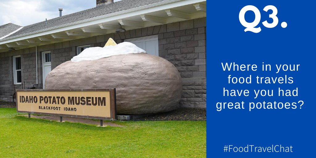 FoodTravelChat's tweet photo. Q3: Where in your food travels have you had great potatoes? #FoodTravelChat https://t.co/bCpJkPfLCz