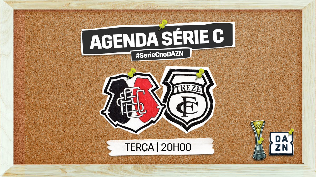 DAZN_BRA's tweet photo. Para fechar a rodada da #SérieCnoDAZN!

📣 @SantaCruzFC x @TrezeFC - 20h
🎙 @DuduMonsanto, @OliveiraRafa e @fontes_mariana 

O Santa empatou na primeira rodada e o Treze faz sua estreia na competição após ter o primeiro jogo adiado!

Assista AO VIVO 👉 https://t.co/Utj93gkPEW https://t.co/4bamuaMF2N