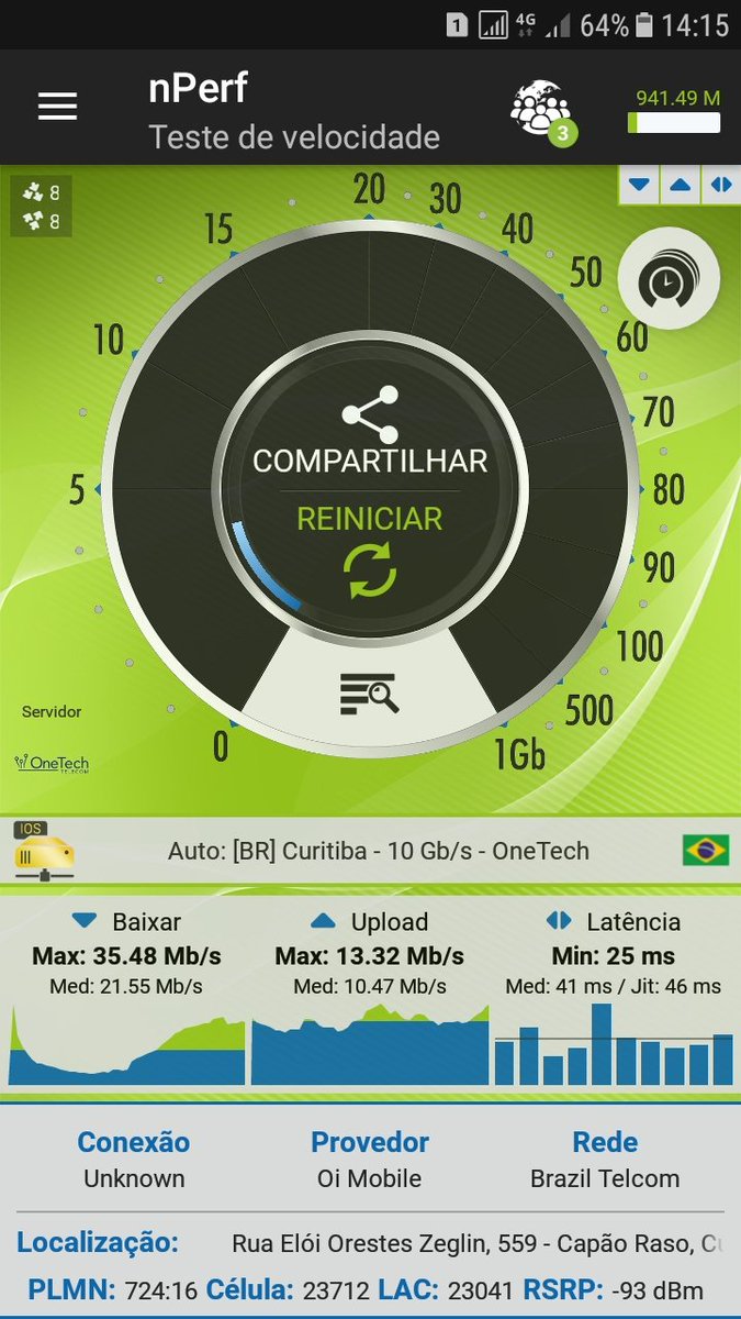 robson_lima_br's tweet image. Testes completos e só de conexão feitos há pouco. Comparativos entre #Intercel do @Bancointer e @oi_oficial. #Intercel de volta à vida.