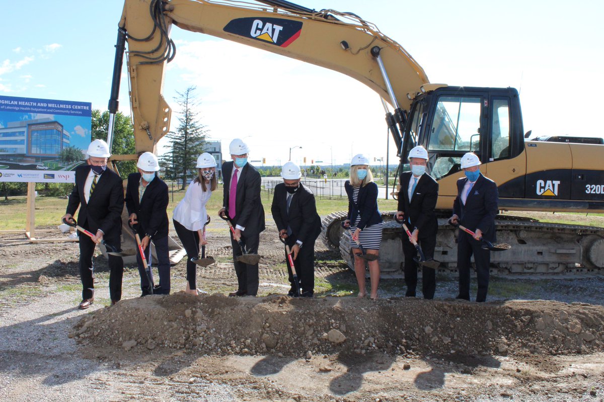 This morning, we broke ground in north Pickering at the site of the new Jerry Coughlan Health &amp; Wellness Centre. 🎉 

<a href="/PBethlenfalvy/">Peter Bethlenfalvy</a>, <a href="/lornecoe/">Lorne Coe</a> and I were pleased to join <a href="/LakeridgeHealth/">Lakeridge Health</a> and their community partners to celebrate this milestone for patient-centred care in Durham.