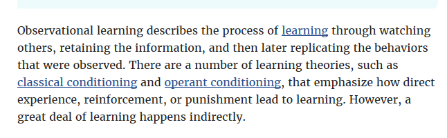 To understand the impact of the sexualization of children's toys, we must first understand observational learning and it's importance in the development of the child's psychological development.Credit:  https://www.verywellmind.com/what-is-observational-learning-2795402