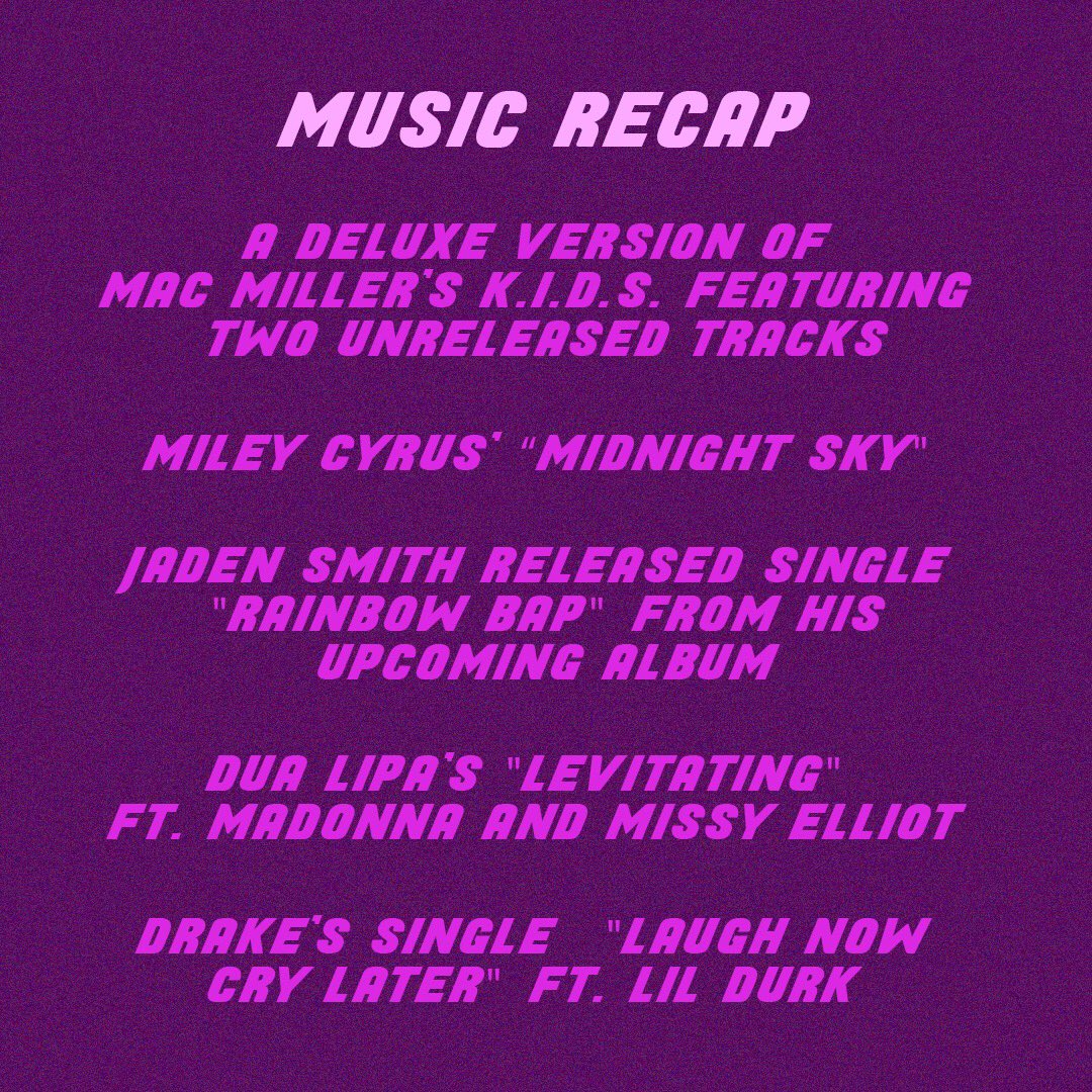 UFSGP's tweet photo. Here’s a little music recap in case you missed the iconic releases from the past couple days. https://t.co/6SEGtcFhLQ