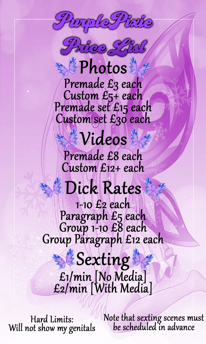 PurplePixie_21's tweet photo. Come see the magic! New menu for everyone! 🥰

💜 Post every day!
💜 Free 1 on 1 chats. 
💜 Uncensored pics/videos
💜 Kink Friendly Customs in DMS

My link is in my bio &amp; I follow back all SW!

RT this please &amp; I’ll show you love back. Help a struggling uni babe out 🥺 https://t.co/bMevJVGNOI