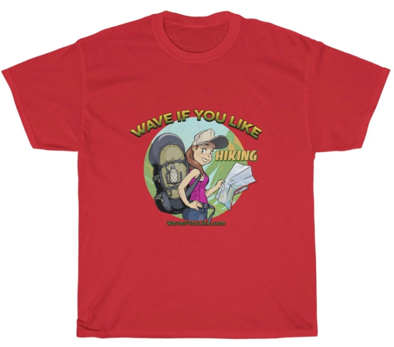 waveifyoulike's tweet photo. Wave if you like #hiking t-shirt https://t.co/hqhWw5WKi4 #funnytshirt #tshirtwomen #nature #outdoors https://t.co/UM9V8QgiiW