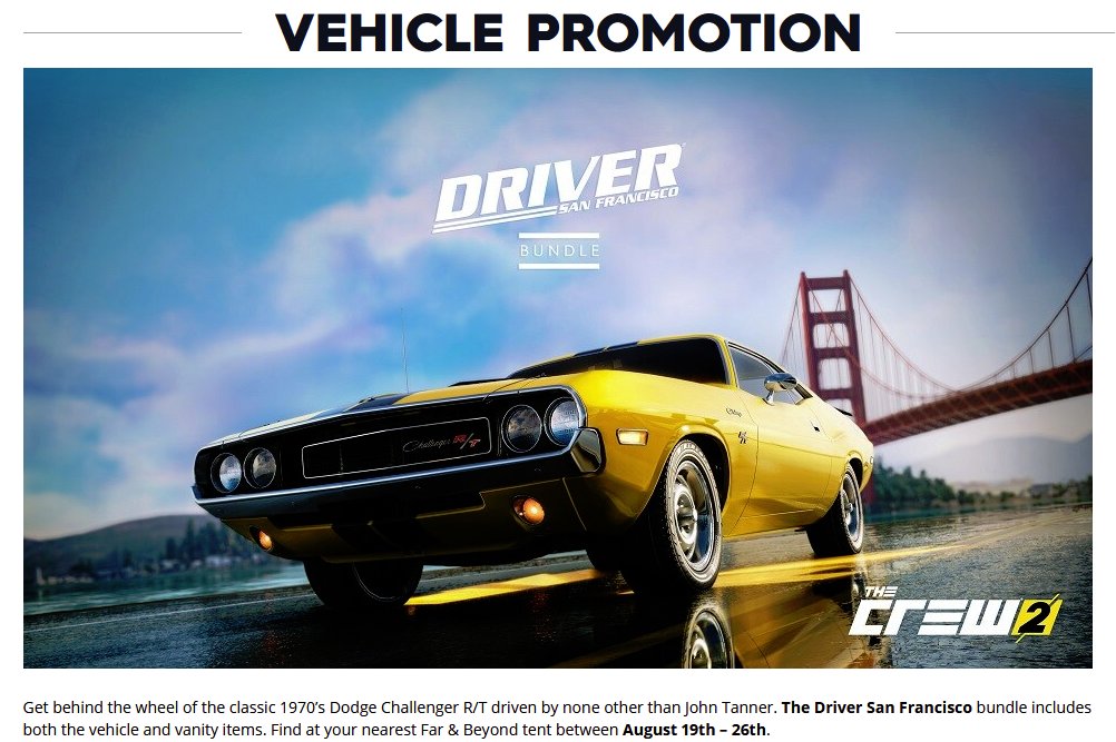 Olanovski's tweet image. Need I say more?

#DRVSF #DriverGame #DriverSanFrancisco #DodgeChallenger