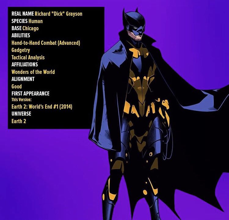 Killa_Kill401's tweet photo. What’s your thoughts on earth 2’s #Batman #RichardGrayson alternate version of Dick Grayson 🤔.
.#comics 
.#Batfamily 
#DCFanDome #dccomics https://t.co/WaHCNMuIfe