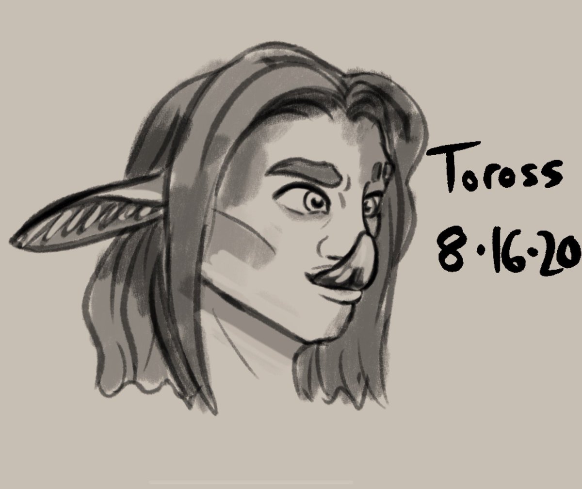 DelphinianDrow's tweet photo. Two days of #drawaface #artoftheday -Toross being silly and a new bartender with “a silvery sheen on his skin” https://t.co/JOMSl6tnZJ