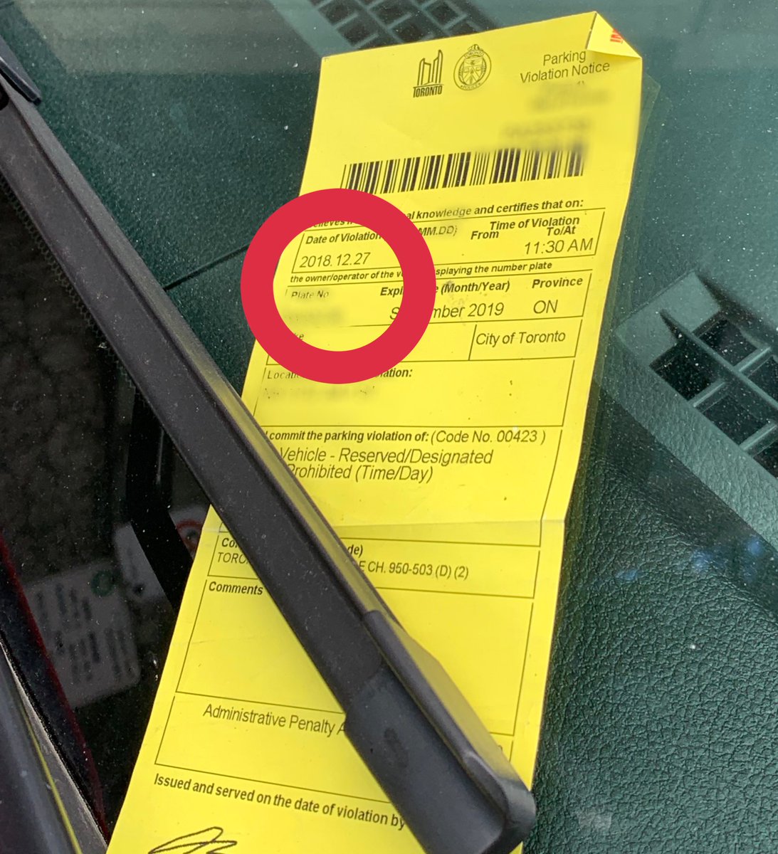 This happens often😒I came across a vehicle illegally parked today &amp; it already had a tag on windshield. I checked it. It was from 2018! at a different address 🤦🏼‍♀️I know this game. Trying to be sneaky to avoid a new ticket. I fixed that for them. 🤨👀 a new $100 tag served.