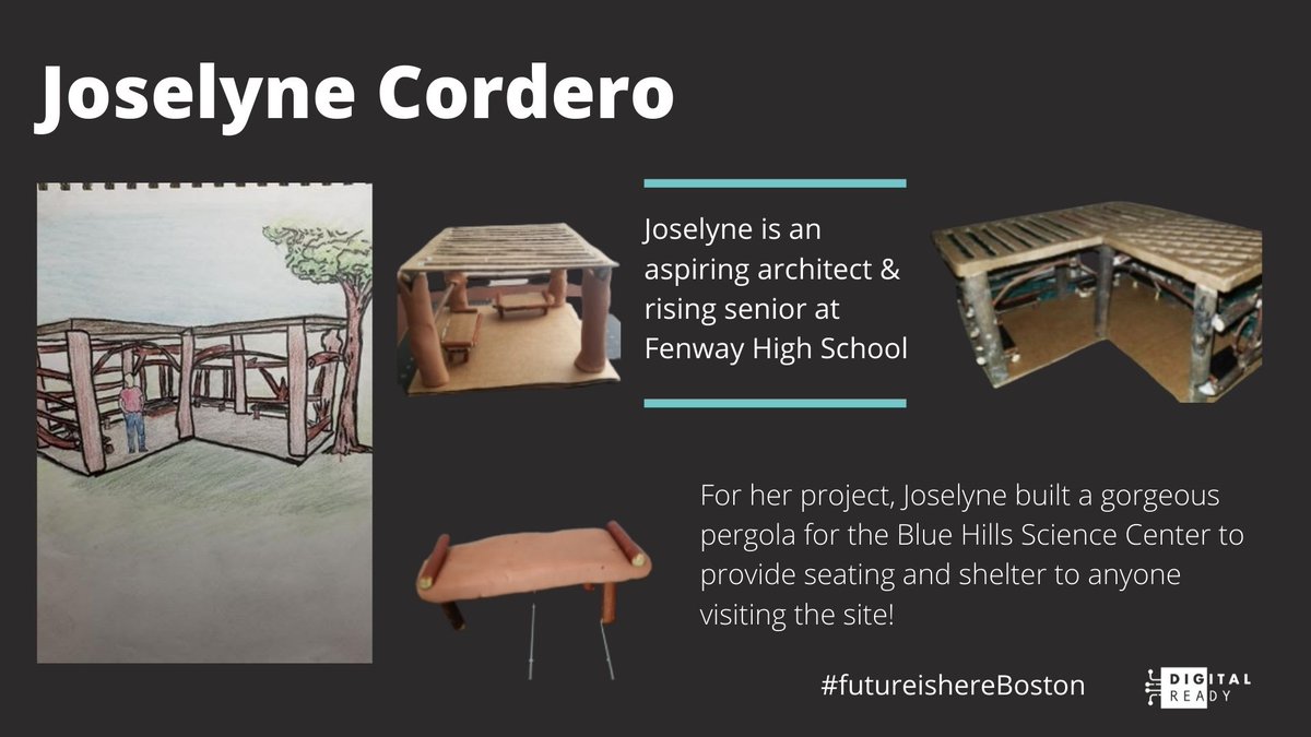 digitalreadyMA's tweet photo. Excited to share the work of a future #boston
@fenwayhs architect who was a tech apprentice in our studio this #summer through our partnership with
@BostonPIC @BSAAIA @wentworthinst
#futureishereBoston @LeersWeinzapfel #architecture - A wonderful pergola for Blue Hills👏! https://t.co/KakYBzH1dK