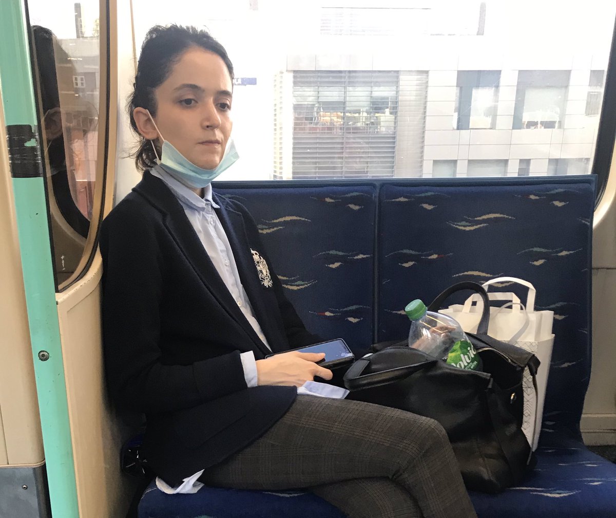 waynedidit's tweet photo. The whole mask thing still managing to bamboozle, outwit or pass by the commuters of #EastLondon ๐คท #wearamask #weariscaring #dontbeadick #tfl https://t.co/zv16ciIw1v