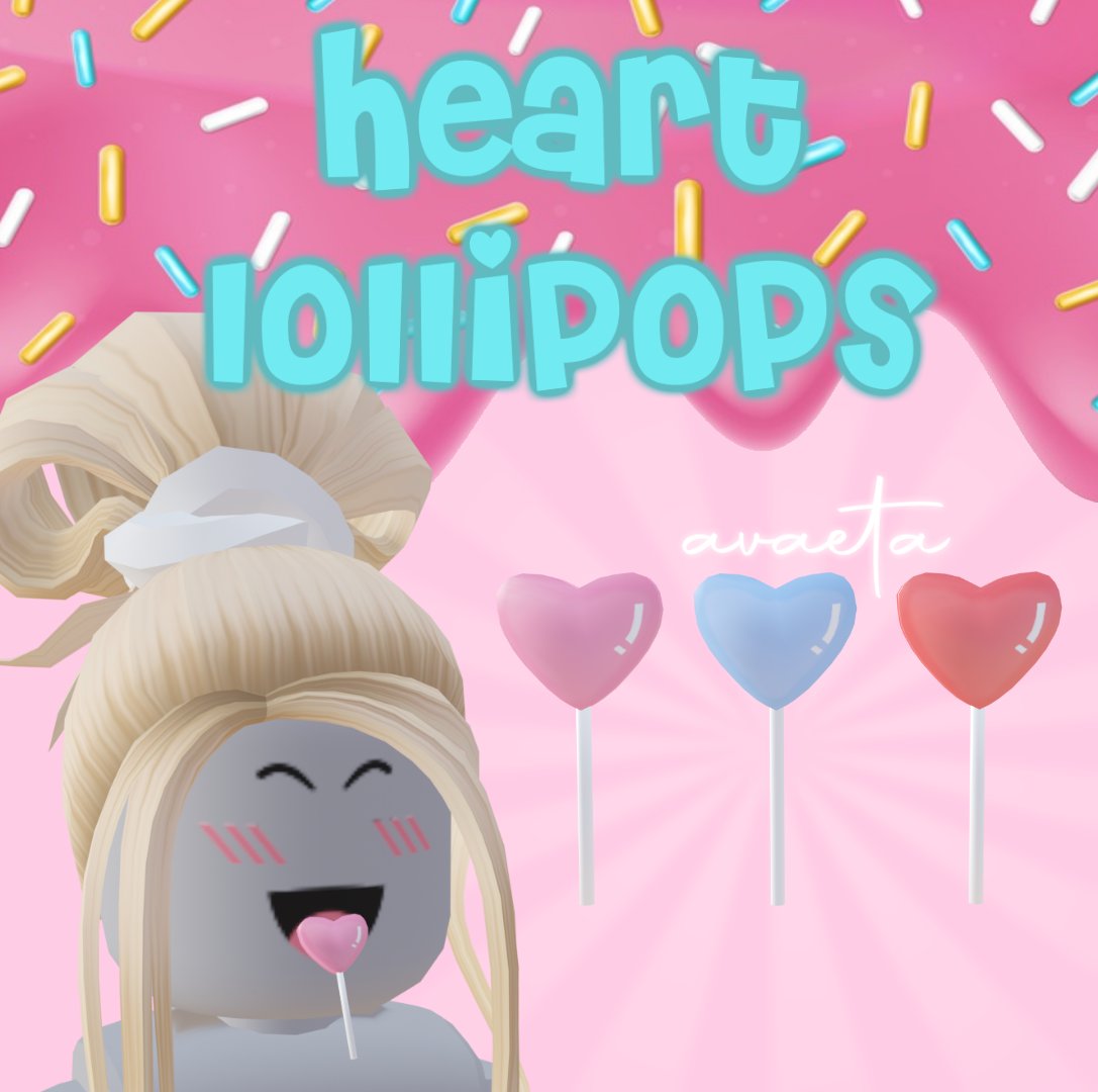 Avaeta On Twitter Ugc Concept 11 12 Heart Lollipop Earrings And Face Accessory Comes In 3 Colors Pink Blue Red It S Super Simple But I Have Seen Them All Over Pinterest So - roblox lollipop face accessory