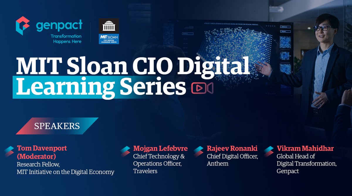 Genpact's tweet photo. Listen back to our #DigitalTransformation expert, @vikram_mit, giving advice on using #AI in a post-pandemic world at @mitcio symposium. https://t.co/q1r1DjW2Tm https://t.co/uNqSOoUzBV