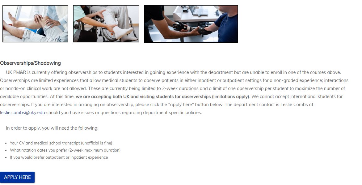 University of Kentucky PM&R tweet media