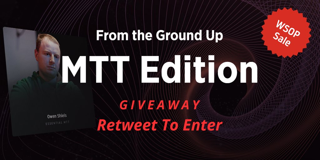 RunItOnce's tweet photo. We're giving away 1 copy of our From the Ground Up: MTT course which is on sale right now for $99.99.

To enter, retweet and tag one friend that could use a little work on their MTT game.  We'll draw one winner in 24 hours. https://t.co/KbxmIZBGYO