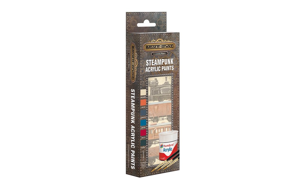We've just introduced 4 Steam Punk themed acrylic paint sets, all designed for you fans of this genre #steampunk #retrofuturistic #sciencefiction #victorian #victoriana #19thcentury #machinery