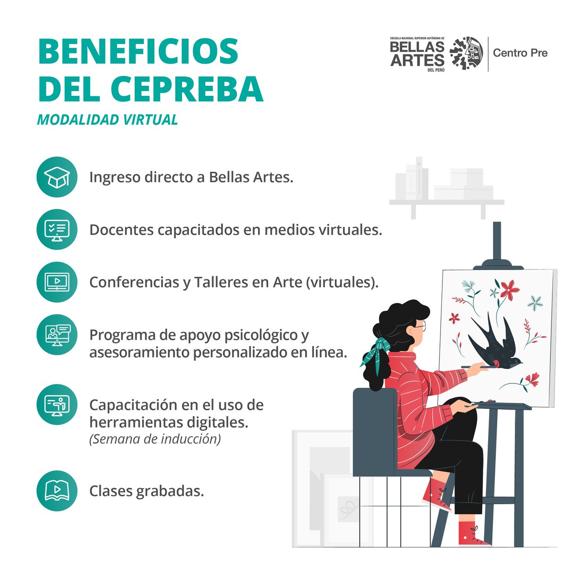 BellasArtespe's tweet photo. #CentroPre Conoce los Beneficios del Centro Pre Bellas Artes. ¡Entramos en la última semana de matrícula para el ciclo 2020-II! Más información en https://t.co/ZTPEbqxAM5
¡Te esperamos! https://t.co/aEoIz4RuYt
