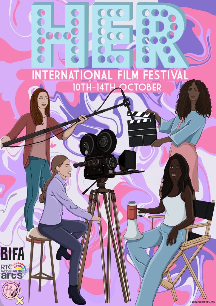 her_kyf's tweet image. 🎉**Heriff Poster Release 2020 🎉

We are more than excited to release Our brand new Heriff Poster For Our Film Festival this October!!!

*Our Stories, Our Voice 💪

Artist: Laura Parker 👏 #Womeninfilm #femalefilmakers #futureoffilmisfemale #heriff #girlsinfilm #filmmaking