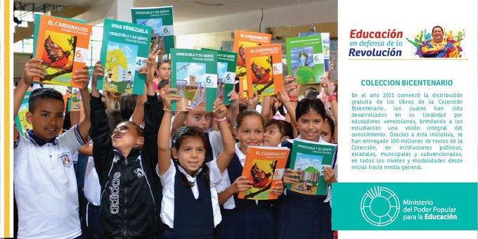 37 million books are given free to the teaching of students, as well as the distribution of more than four million backpacks, school kits and footwear.